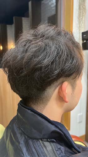 ふんわりツーブロック (担当 藤森) barber genesisがスタイリングを行なったヘアスタイル